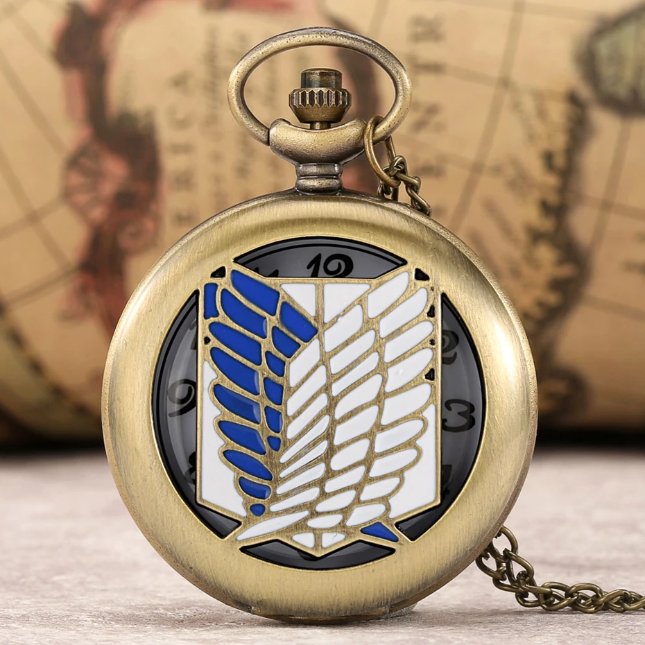 Hollow Design Attack Titan Necklace Quartz Pocket Watch Scouting Legion Survey Corps Vintage Pendant Reloj Mujer Gifts FOB Clock
Hollow Design Attack Titan Necklace Quartz Pocket Watch Scouting Legion Survey Corps Vintage Pendant Reloj Mujer Gifts FOB Clock