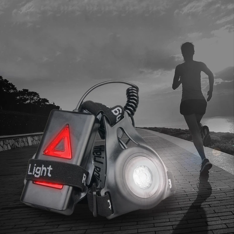 

Фонарик для бега, фара безопасности, перезаряжаемые сигнальные огни для ночного бега и верховой езды, велосипедные ходовые огни, нагрудная лампа