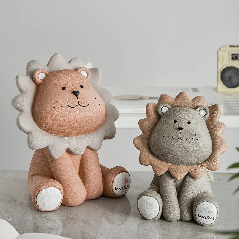 Resin Lion Big Piggy Bank Coin Cash Bank Container Cartoon Lion Money Saving Box Coin Piggy Bank for Paper Money Bank for Kid
Resin Lion Big Piggy Bank Coin Cash Bank Container Cartoon Lion Money Saving Box Coin Piggy Bank for Paper Money Bank for Kid