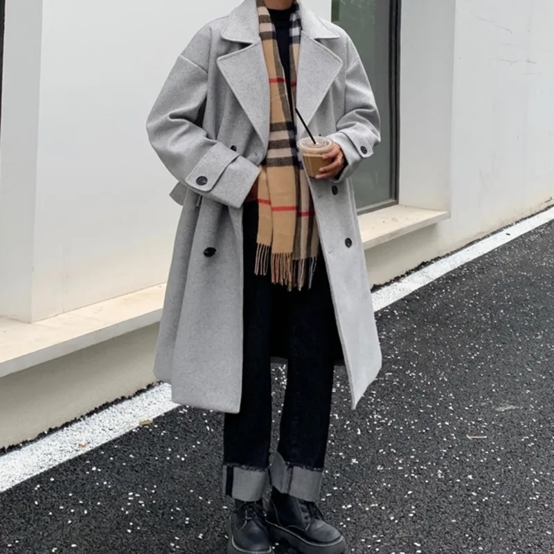 Privathinker Winter Thicken Long Woolen Overcoat For Men Korean Style Solid Color Male Casual Luxury Fashion Trench Jackets
Privathinker Winter Thicken Long Woolen Overcoat For Men Korean Style Solid Color Male Casual Luxury Fashion Trench Jackets