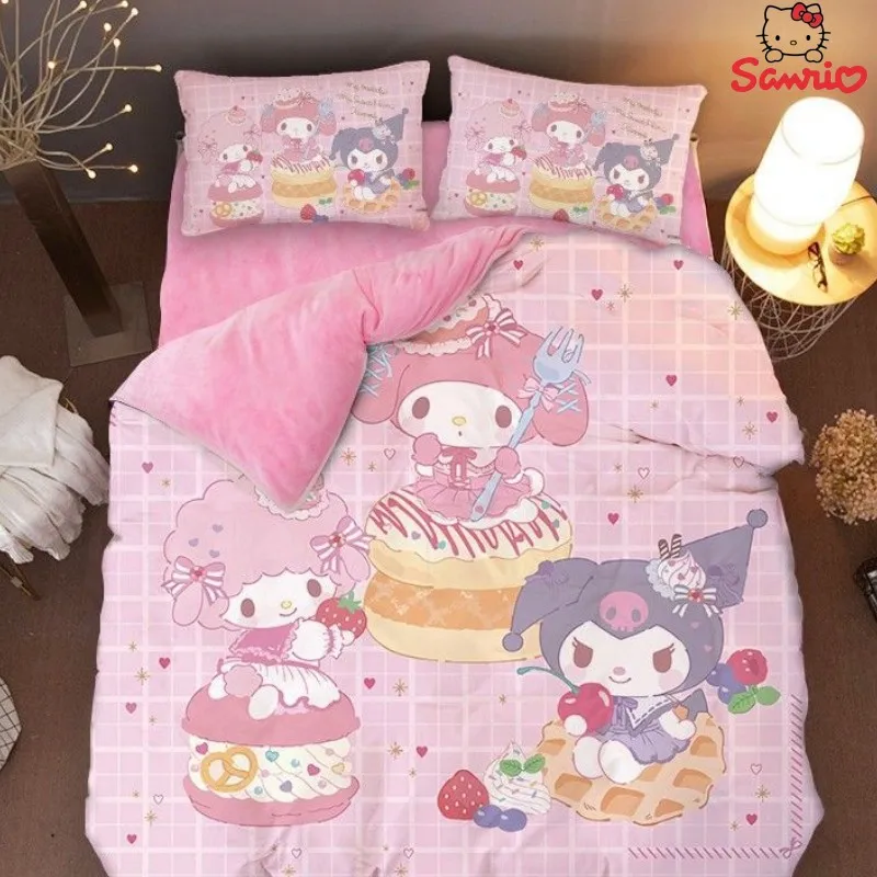 Осенне-зимний набор из четырех предметов sanriocute, Хрустальный бархат kuromi my melody plus, бархатные термопростыни для хранения, студенческое общежитие
Осенне-зимний набор из четырех предметов sanriocute, Хрустальный бархат kuromi my melody plus, бархатные термопростыни для хранения, студенческое общежитие