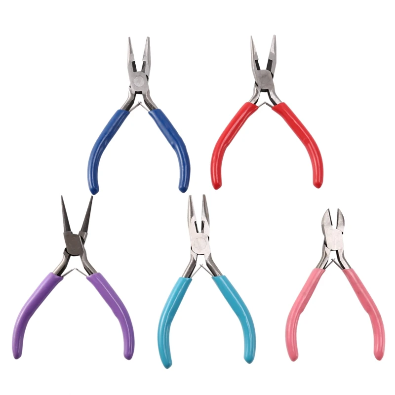 5 Pieces Jewelry Making Pliers Set, For Jewelry Beading Cutting Wrapping And DIY Craft Supplies
5 Pieces Jewelry Making Pliers Set, For Jewelry Beading Cutting Wrapping And DIY Craft Supplies