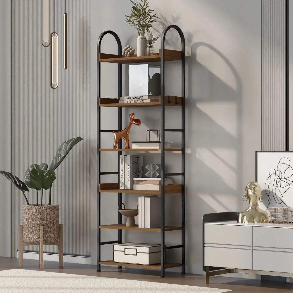 6-Tier Bookshelf Display Rack Freestanding Metal Living Room Bedroom
6-Tier Bookshelf Display Rack Freestanding Metal Living Room Bedroom