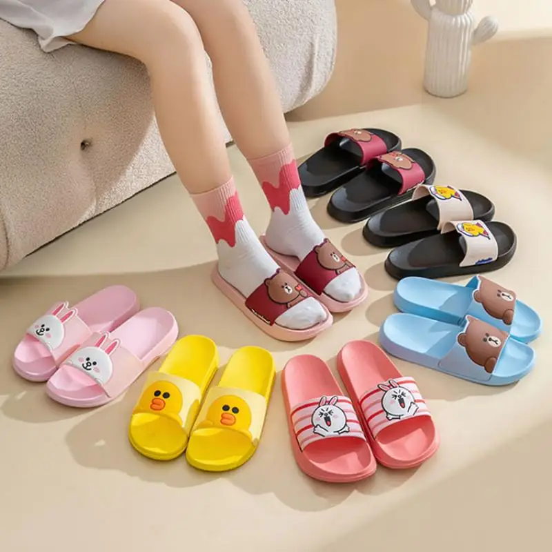 Line Friends Brown Cony Sally Cartoon Kawaii Adult Slippers Super Cute Bathroom Non-Slip Thick Bottom Home Couple Slippers
Line Friends Brown Cony Sally Cartoon Kawaii Adult Slippers Super Cute Bathroom Non-Slip Thick Bottom Home Couple Slippers