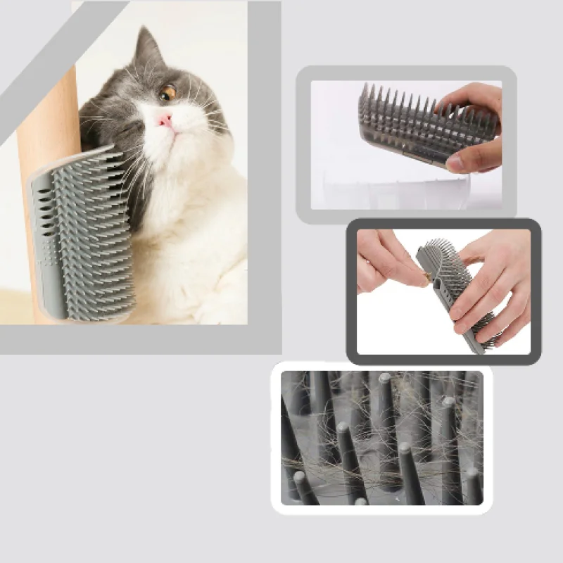 

Massage Comb Pet Comb Removable Cat Corner Scratching Rubbing Brush Pet Hair Removal Pet Grooming Cleaning Supplies Scratcher