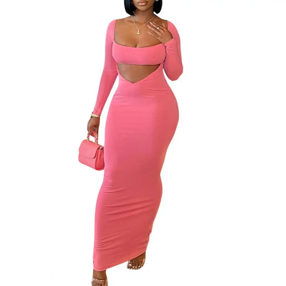 Hip Wrap Dress Women Square Collar Bandeau Front Hollow Long Sleeve Spring Autumn Bodycon Dress Streetwear
Hip Wrap Dress Women Square Collar Bandeau Front Hollow Long Sleeve Spring Autumn Bodycon Dress Streetwear