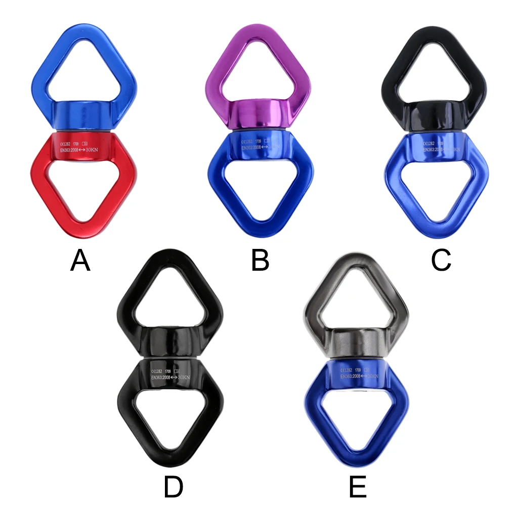 

Swivel Rope Connector Safety Ball Bearing Gear Spinning Carabiner Connection Hoop Outdoor Climber Hardware Gray Blue