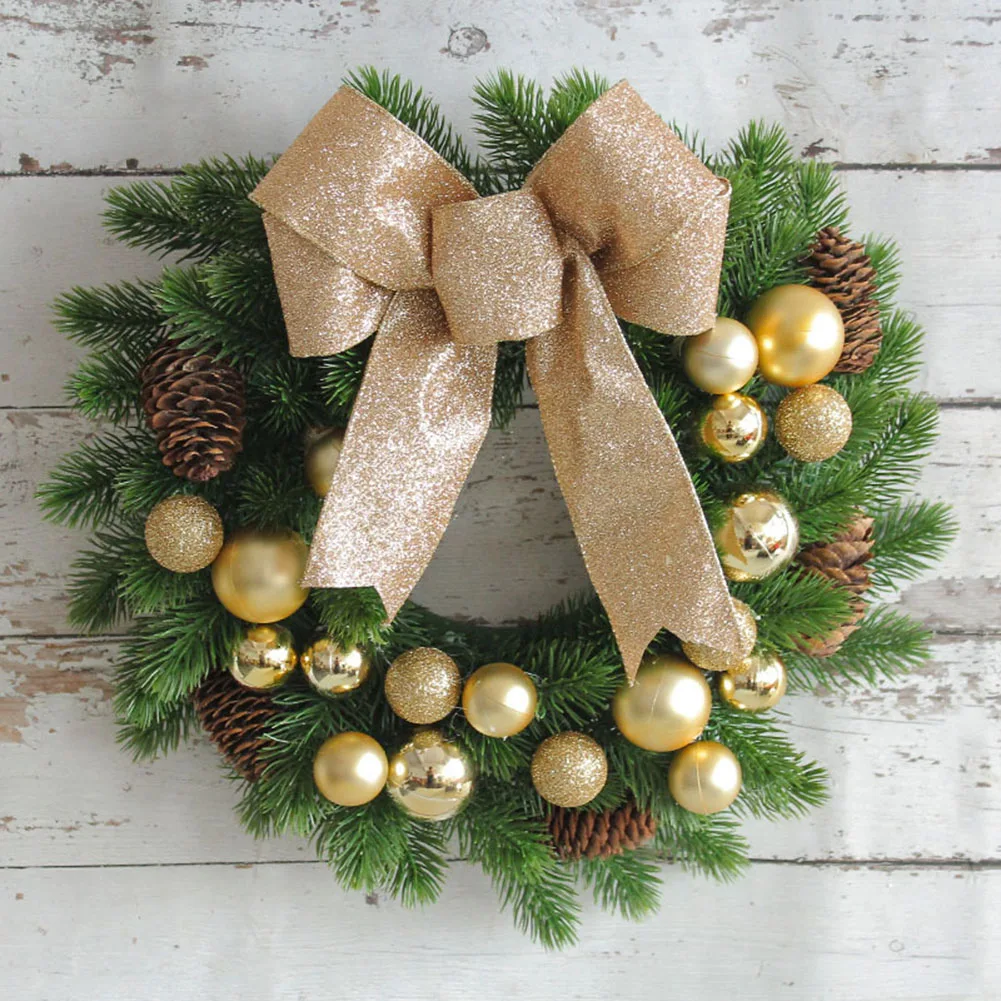 Christmas Wreath Entrance Hanging Ornaments Artificial Garland With Pinecone Bow For Home Party Wall Door Holiday Decor 30cm
Christmas Wreath Entrance Hanging Ornaments Artificial Garland With Pinecone Bow For Home Party Wall Door Holiday Decor 30cm