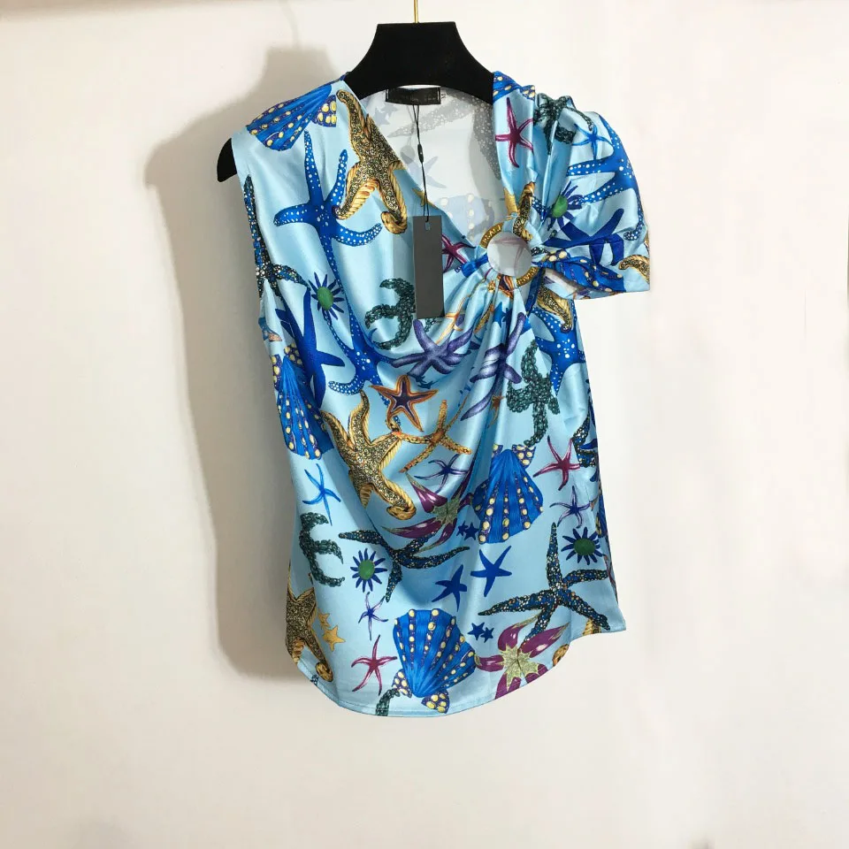 luxury designer Branded women blouses 2022 summer Short Sleeve Starfish series printed womens tops shirts blouses blusas S-L
luxury designer Branded women blouses 2022 summer Short Sleeve Starfish series printed womens tops shirts blouses blusas S-L