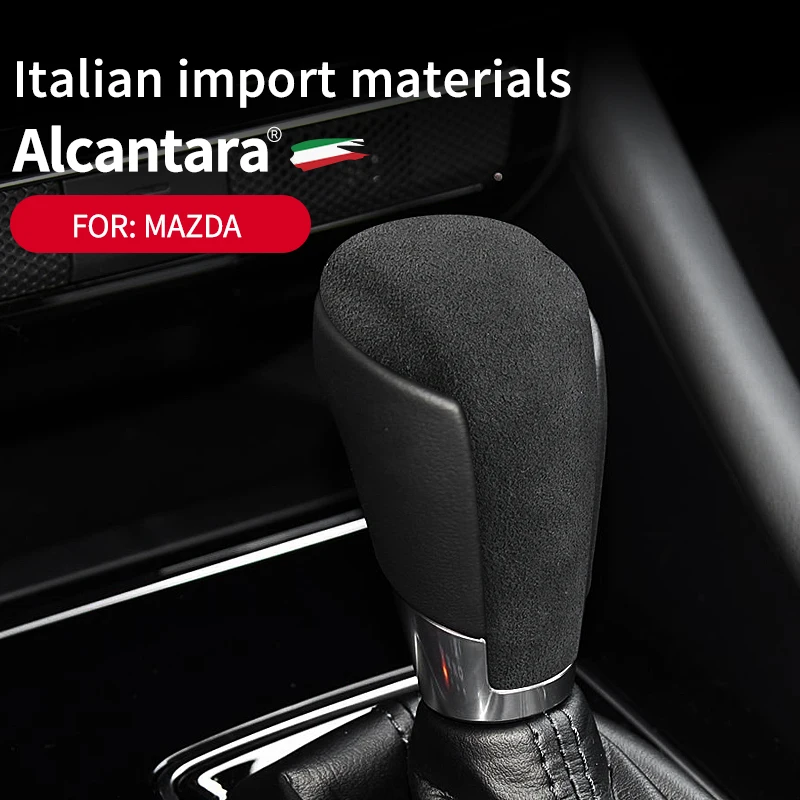 Alcantara Suede for Mazda Atlas 2014-2020car shift lever cover shift cover handle headgear shift lever cover protective cover 
Alcantara Suede for Mazda Atlas 2014-2020car shift lever cover shift cover handle headgear shift lever cover protective cover