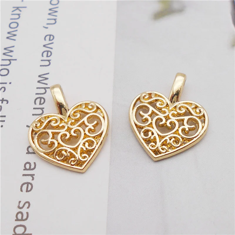 8PCS Tiny Hollow Heart Charms Gold Color Zinc Alloy Heart Pendants Necklace Bracelet Jewelry Accessory 15*18mm
8PCS Tiny Hollow Heart Charms Gold Color Zinc Alloy Heart Pendants Necklace Bracelet Jewelry Accessory 15*18mm