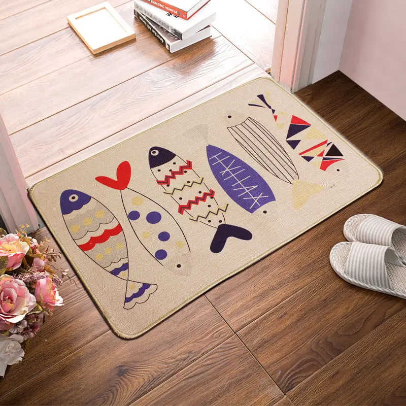Home Natural Rubber Linen Porch Doormat Bathroom Water Absorbent Non-slip Foot Pad Cartoon Pattern Kitchen Oil-proof Floor Mat
Home Natural Rubber Linen Porch Doormat Bathroom Water Absorbent Non-slip Foot Pad Cartoon Pattern Kitchen Oil-proof Floor Mat