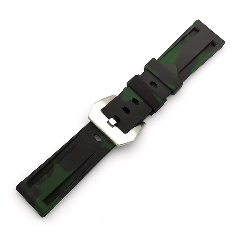 

Ремешок силиконовый для мужских наручных часов, аксессуары для часов Panerai Luminor PAM441 111 Series, 20 22 24 26 мм