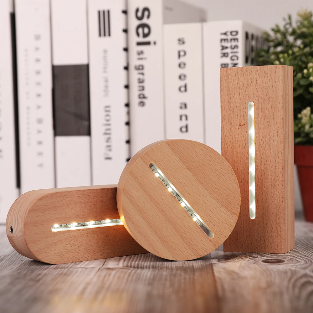 Wooden Base USB 3D Table Lamp Led Light Base Modern Night Light Acrylic Oval Lamp Holder USB Cable Led Night Lamp Assembled Base
Wooden Base USB 3D Table Lamp Led Light Base Modern Night Light Acrylic Oval Lamp Holder USB Cable Led Night Lamp Assembled Base