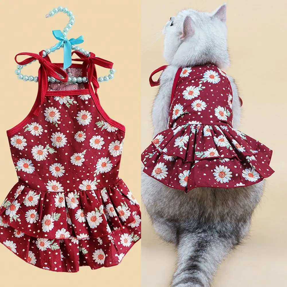 Sweat-absorbent Casual for Vacation Pet Dress Floral Print Cat Dog Suspender Skirt for Vacation
Sweat-absorbent Casual for Vacation Pet Dress Floral Print Cat Dog Suspender Skirt for Vacation