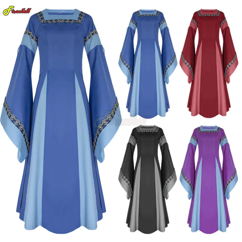 Women's19th Century European Cosplay Costumes Medieval Vestido Women Vintage Victorian Gothic Punk Princess Royal Court Dress
Women's19th Century European Cosplay Costumes Medieval Vestido Women Vintage Victorian Gothic Punk Princess Royal Court Dress
