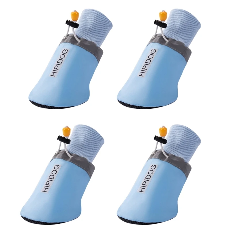 4 шт., водонепроницаемые легкие ботинки для собак 
4 шт., водонепроницаемые легкие ботинки для собак