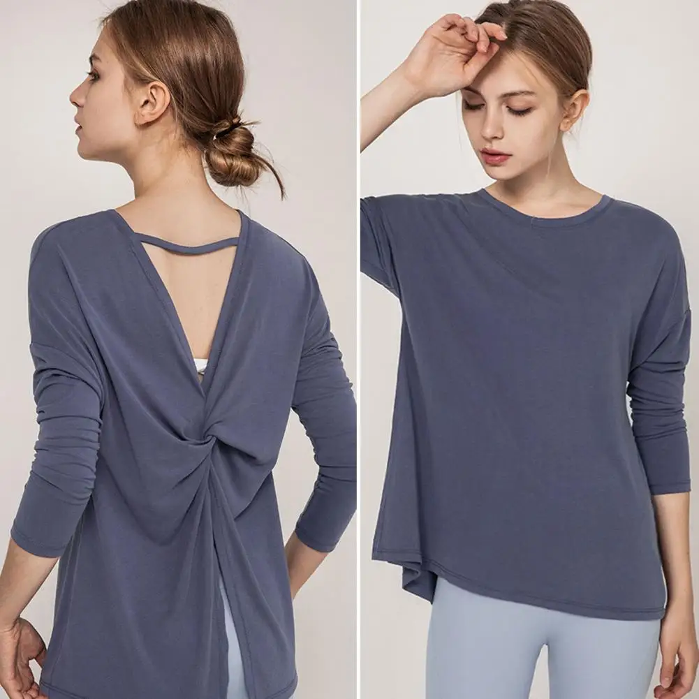 Autumn Trendy Soft Round Neck Women Yoga T-shirt Quick Dry Women Sports T-shirt Long Sleeves for Dancing
Autumn Trendy Soft Round Neck Women Yoga T-shirt Quick Dry Women Sports T-shirt Long Sleeves for Dancing