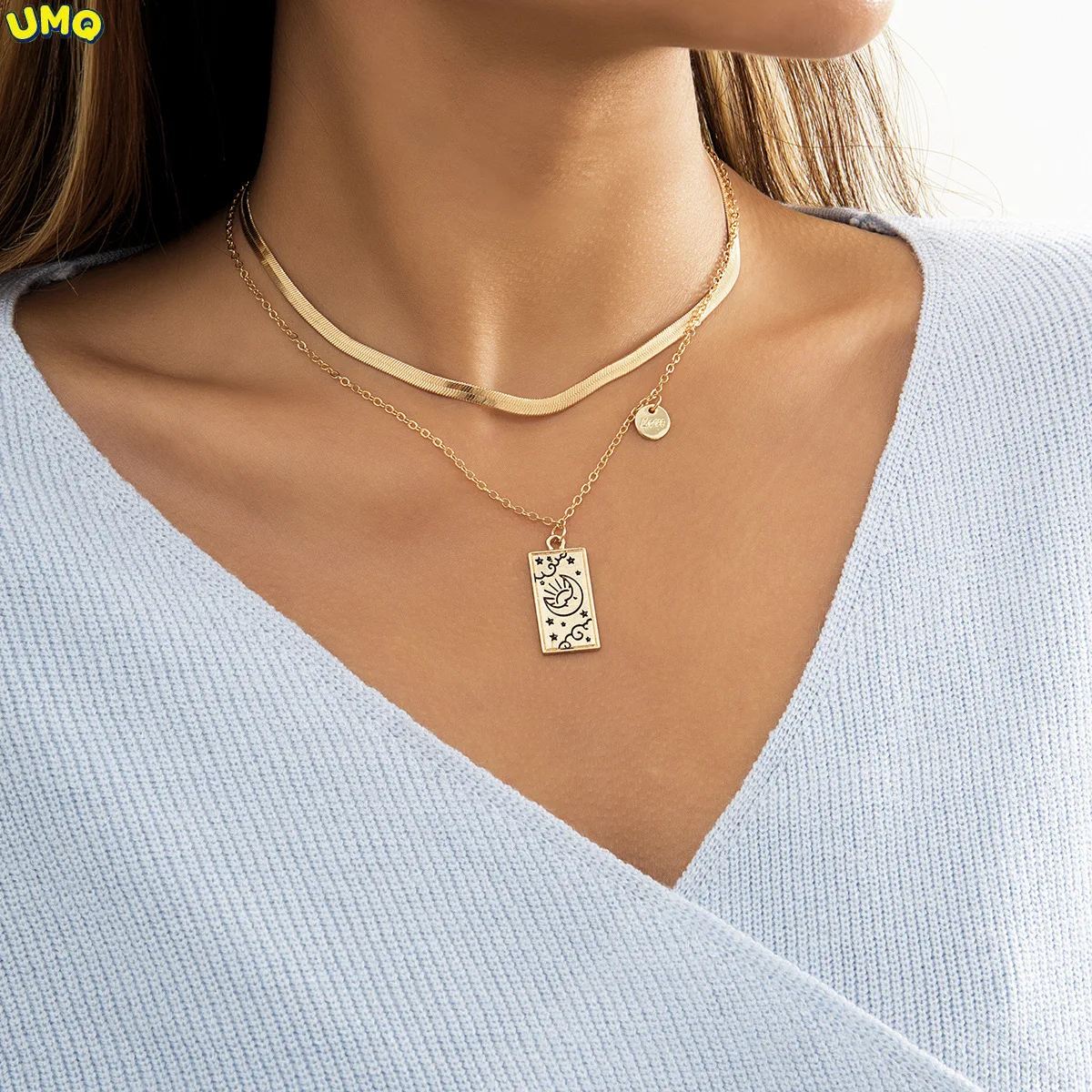 Fashion jewelry Hip Hop Niche Metal Graffiti Tag Necklace Simple Snake Bone Chain Letter Pendant Necklacegifts for Women
Fashion jewelry Hip Hop Niche Metal Graffiti Tag Necklace Simple Snake Bone Chain Letter Pendant Necklacegifts for Women