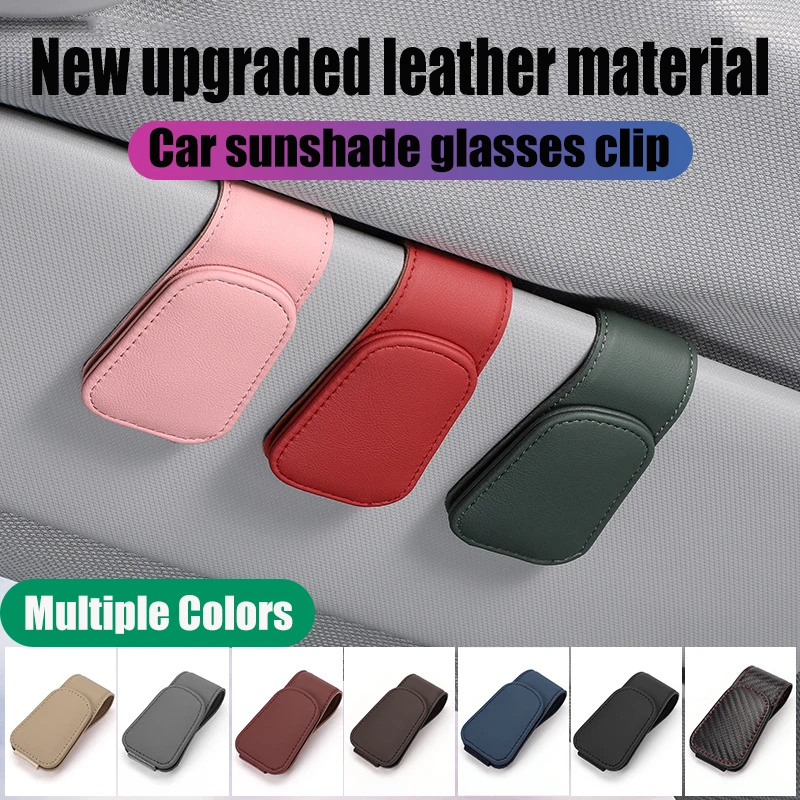 Car Sunshade Glasses Clip,Glasses Storage,Sunglasses Box, Ticket Holder, Sunglasses Holder, Leather Glasses Holder
Car Sunshade Glasses Clip,Glasses Storage,Sunglasses Box, Ticket Holder, Sunglasses Holder, Leather Glasses Holder