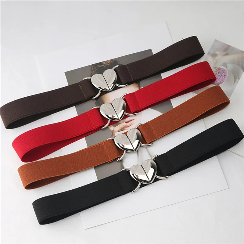 2022 Women Elastic Belts Love Heart Metal Buckle Waist Dress Coat Sweater Decorative Elegant Exquisite Waistband Accessories
2022 Women Elastic Belts Love Heart Metal Buckle Waist Dress Coat Sweater Decorative Elegant Exquisite Waistband Accessories