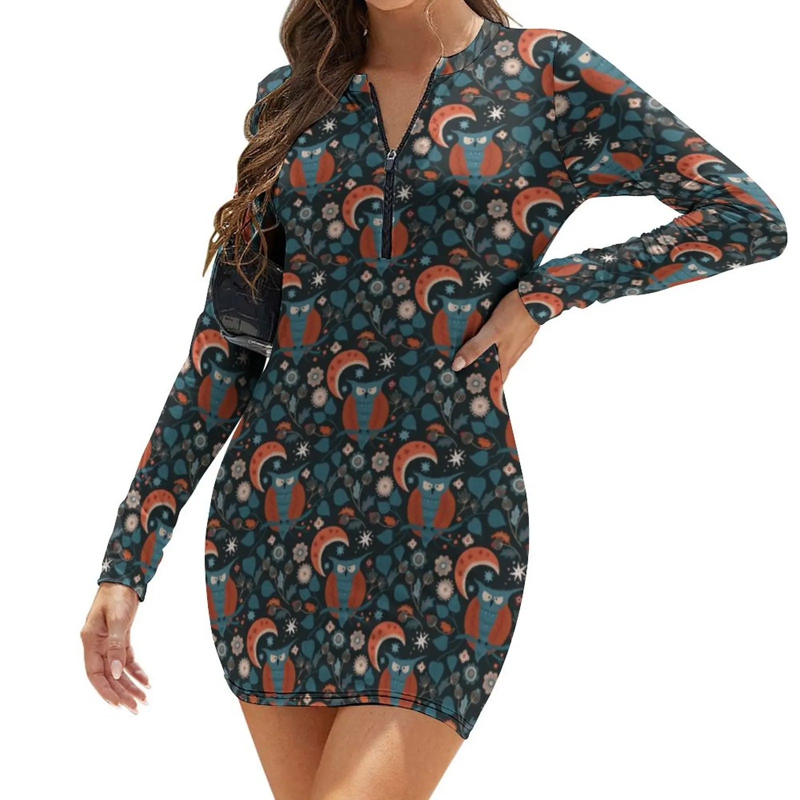 Nordic Owl Bodycon Dress Ladies Cartoon Animal Retro Dresses Autumn Long Sleeve Street Fashion Design Dress Big Size
Nordic Owl Bodycon Dress Ladies Cartoon Animal Retro Dresses Autumn Long Sleeve Street Fashion Design Dress Big Size