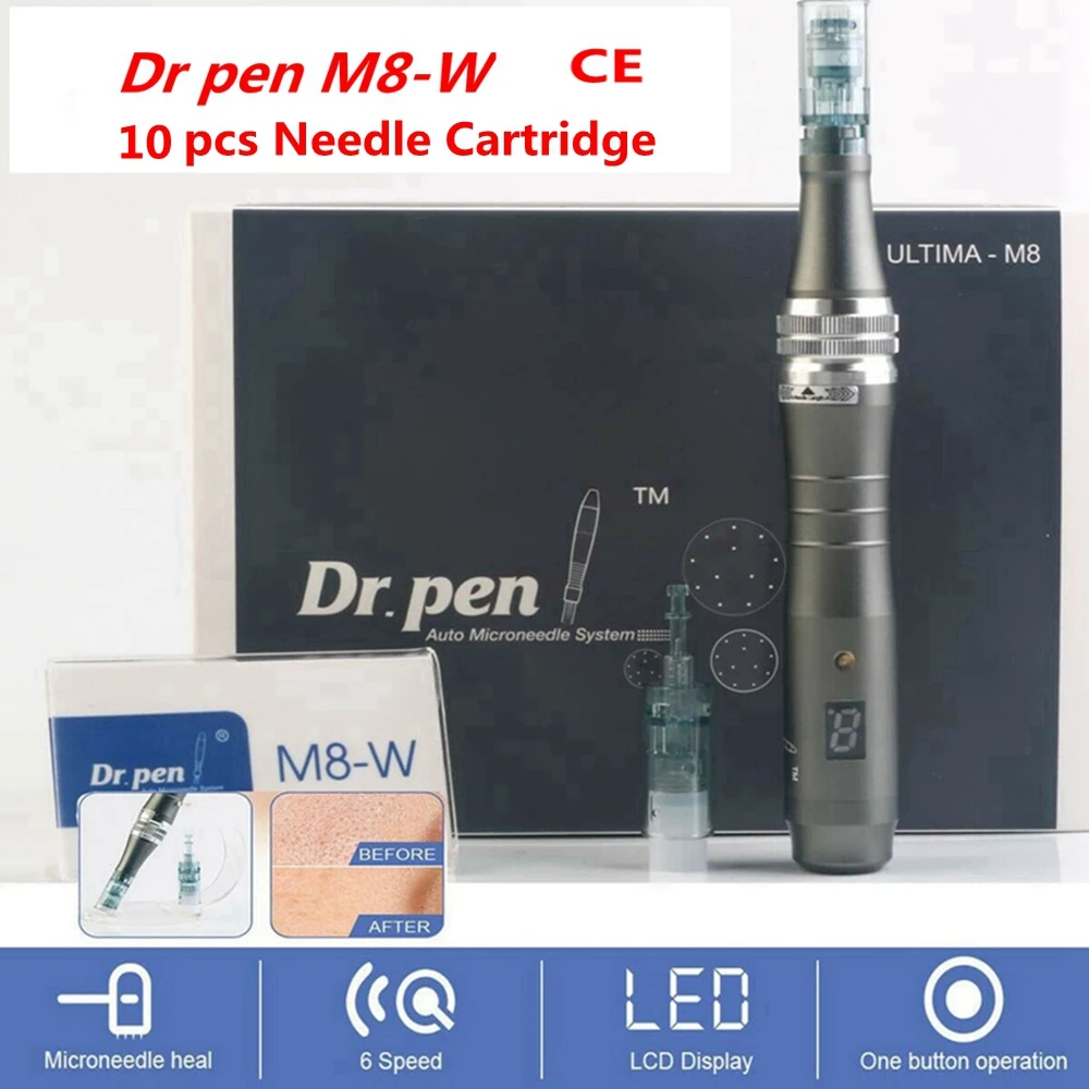 Dr pen Ultima M8 с 10 шт. картриджей, беспроводной набор для ухода за кожей, микроиглы для домашнего использования, косметический аппарат 
Dr pen Ultima M8 с 10 шт. картриджей, беспроводной набор для ухода за кожей, микроиглы для домашнего использования, косметический аппарат