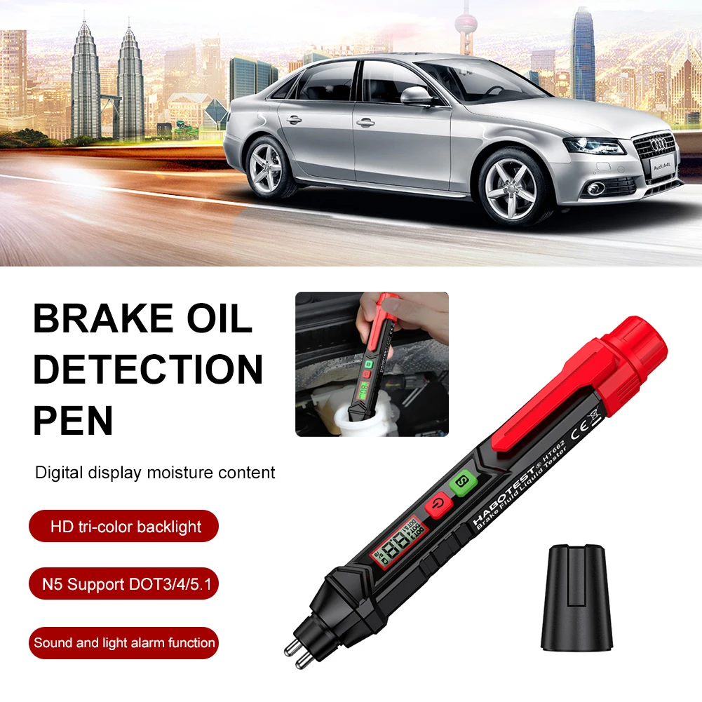 Car Brake Fluid Tester Digital High Precision Brake Liquid Detector for DOT3/DOT4/DOT5.1 LCD Display with Backlight Tester Pen
Car Brake Fluid Tester Digital High Precision Brake Liquid Detector for DOT3/DOT4/DOT5.1 LCD Display with Backlight Tester Pen
