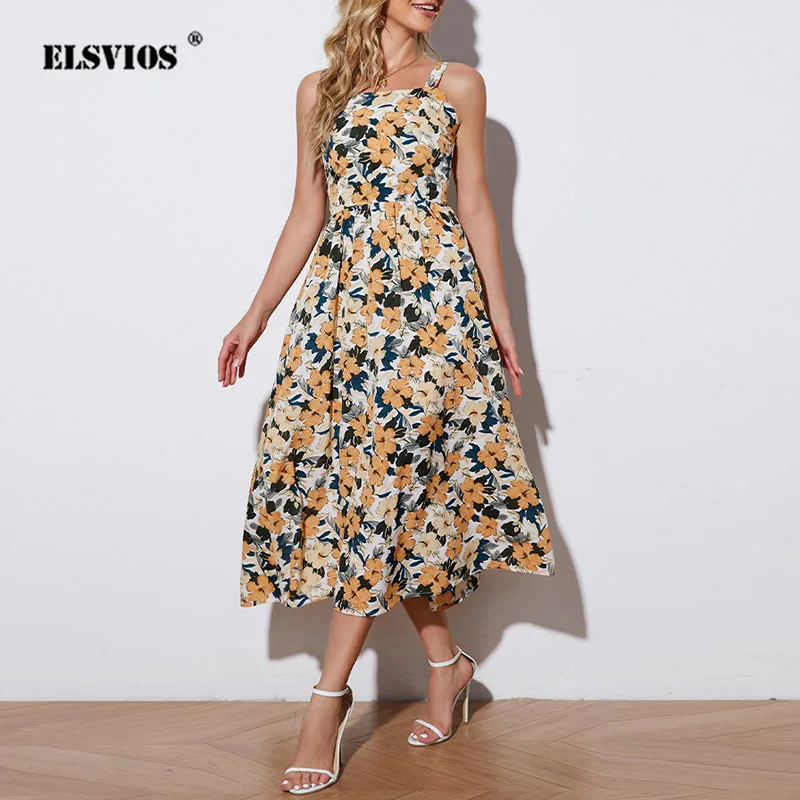 Женское платье с открытой спиной, длинное платье в богемном стиле без рукавов, с цветочным принтом на бретельках, весна-лето 2023
Женское платье с открытой спиной, длинное платье в богемном стиле без рукавов, с цветочным принтом на бретельках, весна-лето 2023