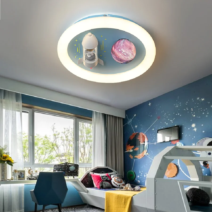 Children's room ceiling light boy creative girl princess light cartoon rocket astronaut bedroom light eye protection led light 
Children's room ceiling light boy creative girl princess light cartoon rocket astronaut bedroom light eye protection led light