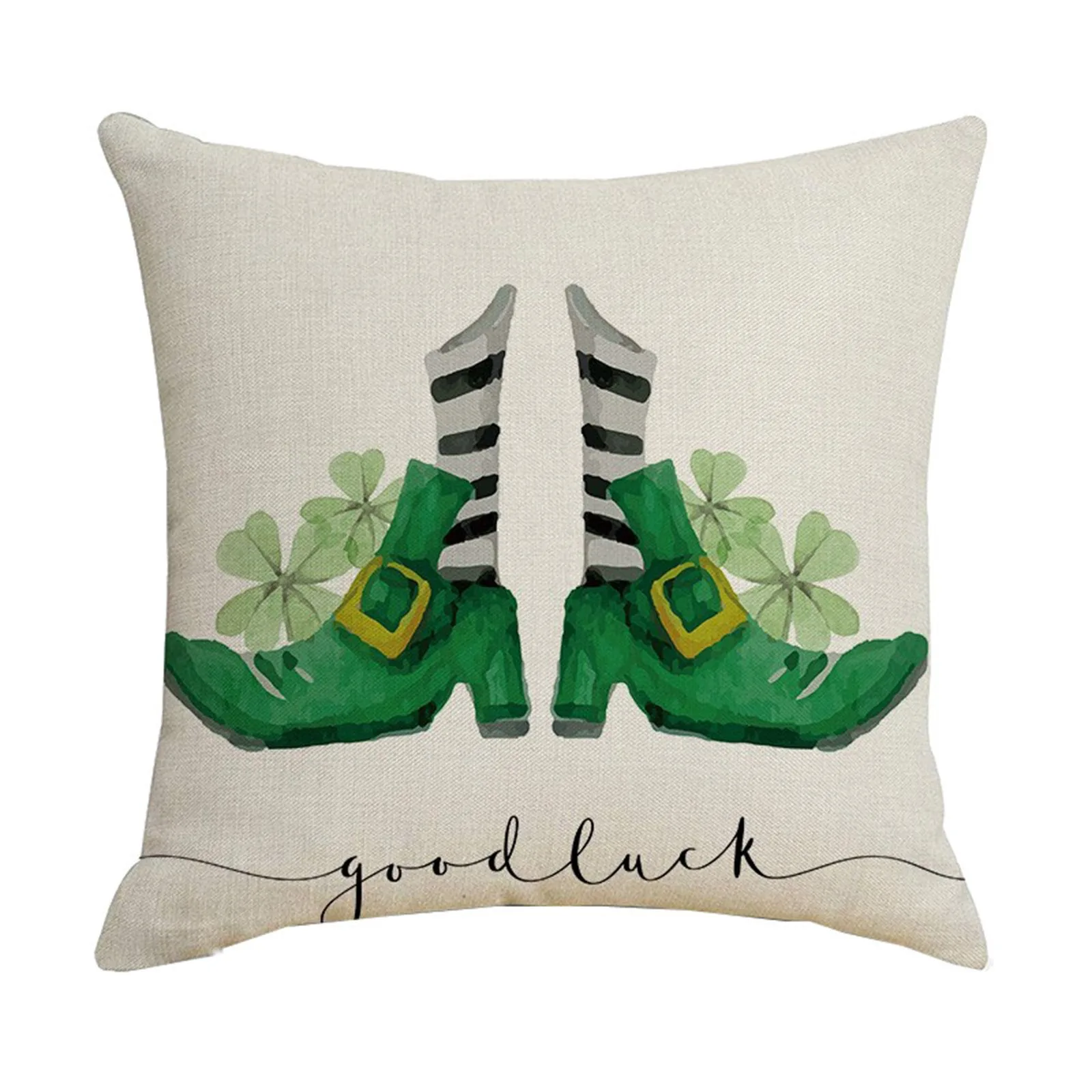Наволочка для подушки из хлопка и льна в стиле дня Св. Патрика, декоративная мягкая искусственная подушка 45 см для ухода за кожей, 베커 
Наволочка для подушки из хлопка и льна в стиле дня Св. Патрика, декоративная мягкая искусственная подушка 45 см для ухода за кожей, 베커