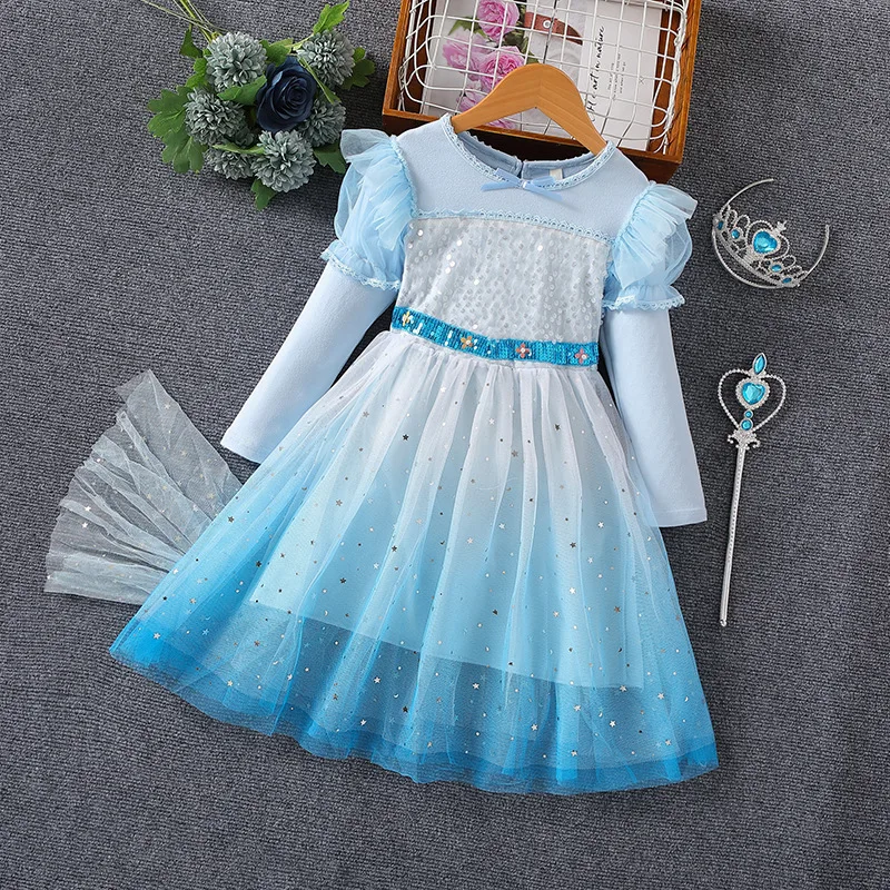 Girls' Princess Dress Spring and Autumn Children's Performance Dress Girls' Long Sleeve Sweet Gauze Dress Ropa De Niña
Girls' Princess Dress Spring and Autumn Children's Performance Dress Girls' Long Sleeve Sweet Gauze Dress Ropa De Niña