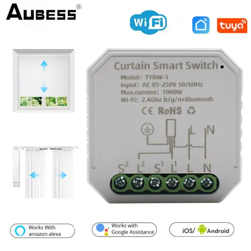 Tuya Smart Curtain Switch Wifi Roller Blind Shutter Mini Switch Module Timer Remote Control Function Work With Google Home Alexa
Tuya Smart Curtain Switch Wifi Roller Blind Shutter Mini Switch Module Timer Remote Control Function Work With Google Home Alexa