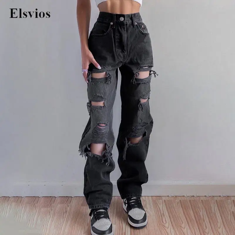 Street Fashion High Waist Casual Jeans Women Vintage Hollow Out Ripped Denim Trousers High Quality Female Pocket Straight Pants
Street Fashion High Waist Casual Jeans Women Vintage Hollow Out Ripped Denim Trousers High Quality Female Pocket Straight Pants