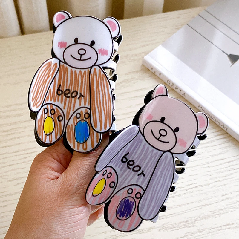 China Exquisite New Style 8.5cm Cute Cartoon Bear Hair Claw Clips Headdre For Women Girls Acrylic Sweet Hairpins Accessories
China Exquisite New Style 8.5cm Cute Cartoon Bear Hair Claw Clips Headdre For Women Girls Acrylic Sweet Hairpins Accessories