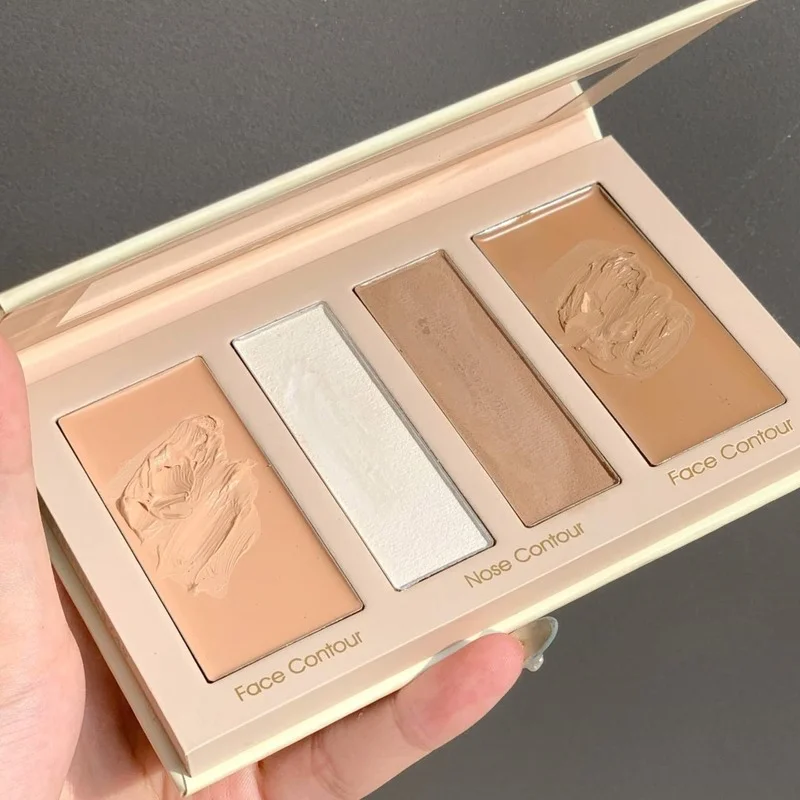 

4-color Concealer Foundation Makeup Nose Shadow Facial Contour Palette Long-lasting Coverage of Dark Circles and Acne Marks