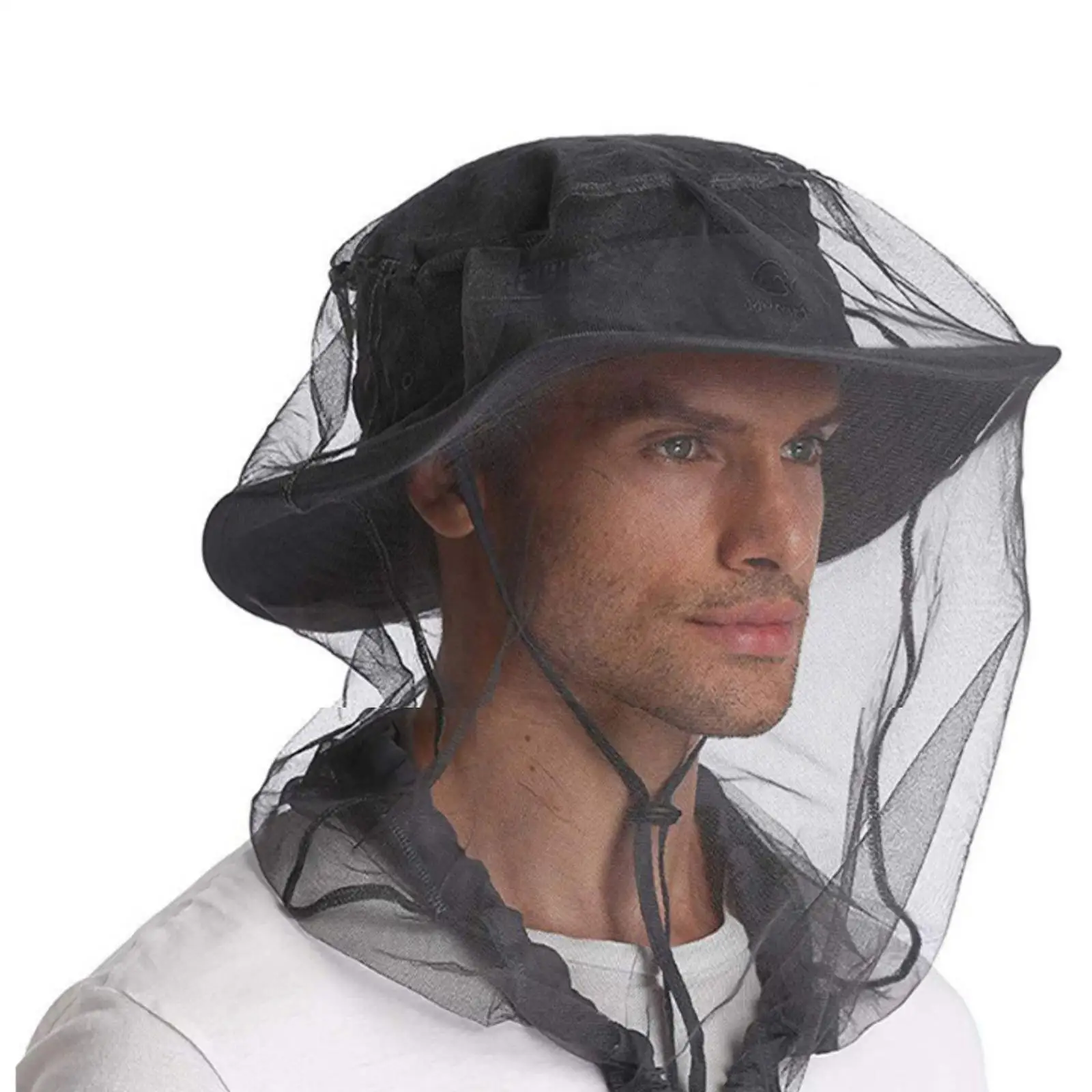 

Outdoor Fishing Bee Bite Hat Mesh Cover Mosquito Insect Fishing Mesh 1pc Hat Travel Face Protector Bug Camping Net Q2j4