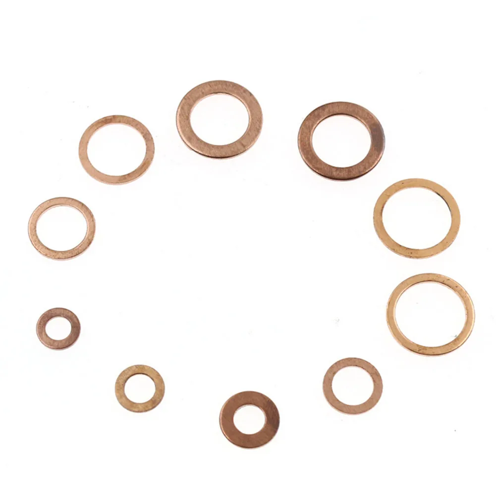 200 Pcs Washers Copper Flat Gasket Rings Set M5-M14 Copper Gaskets Assortment For Screws Generators Accessories
200 Pcs Washers Copper Flat Gasket Rings Set M5-M14 Copper Gaskets Assortment For Screws Generators Accessories