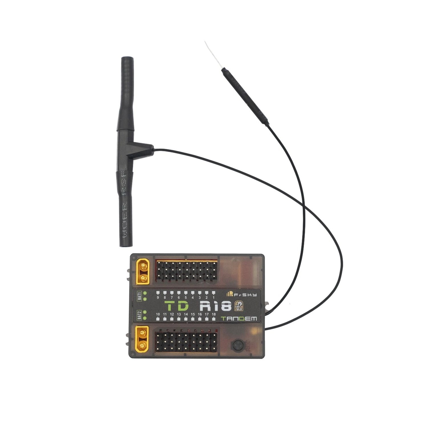 FrSky TD R18 OTA 2,4G 900M 18CH тандем двухдиапазонный приемник с низкой задержкой большой диапазон встроенный выключатель питания датчик напряжения тока F
FrSky TD R18 OTA 2,4G 900M 18CH тандем двухдиапазонный приемник с низкой задержкой большой диапазон встроенный выключатель питания датчик напряжения тока F