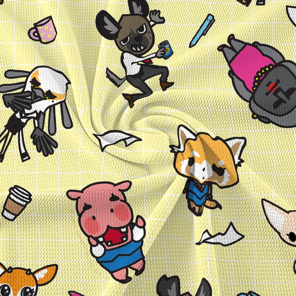 

50*145 Sanrio Aggretsuko, хлопчатобумажная ткань, материал для шитья одежды, домашнего текстиля, рукоделия, квилтинга