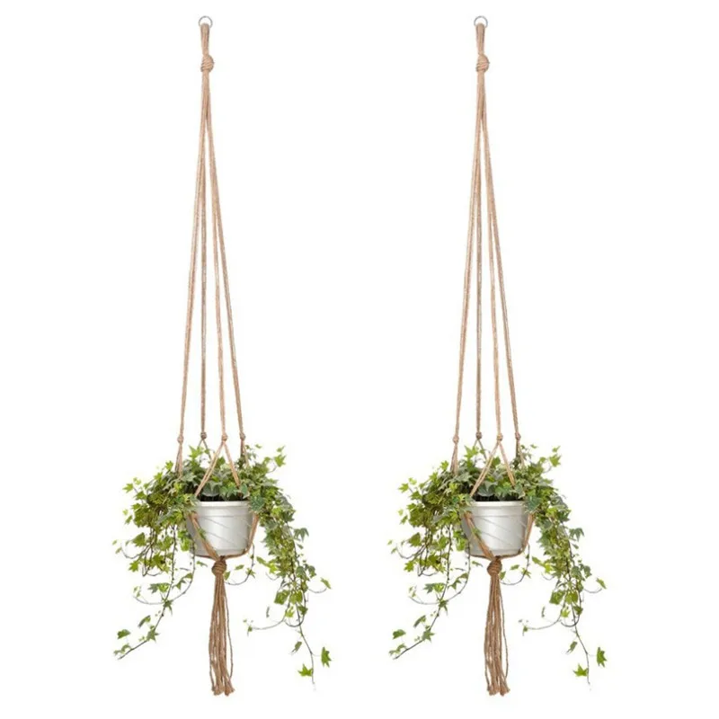Hanging Basket Manual Flower Pot Net Bag Braided Home Vintage Decor Plant Sling Knotted Rope Garden Plant Hanger Pot Tray
Hanging Basket Manual Flower Pot Net Bag Braided Home Vintage Decor Plant Sling Knotted Rope Garden Plant Hanger Pot Tray