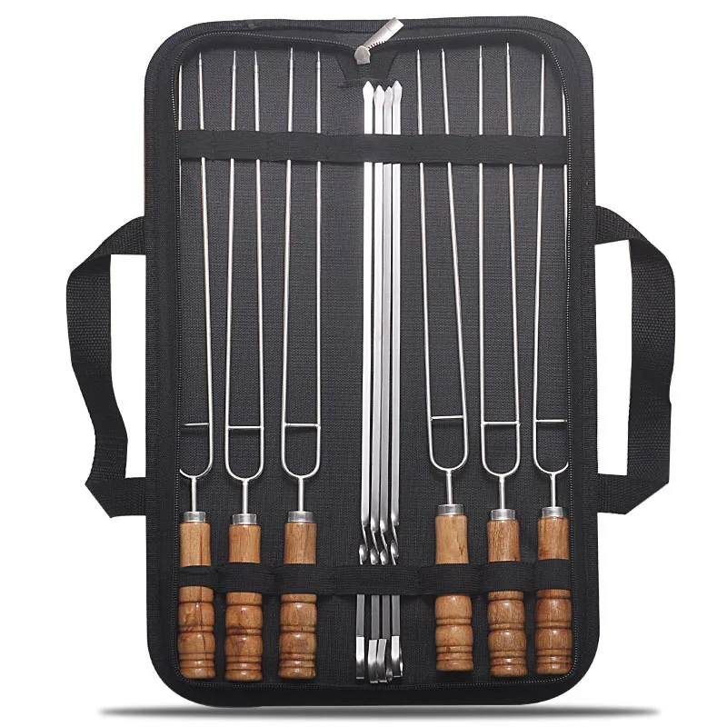 10pcs Skewer for Barbecue with Wooden Handle Set Gift Skewers for Kebabs BBQ Camping Flat Forks Gadgets Kitchen Accessories Tool
10pcs Skewer for Barbecue with Wooden Handle Set Gift Skewers for Kebabs BBQ Camping Flat Forks Gadgets Kitchen Accessories Tool