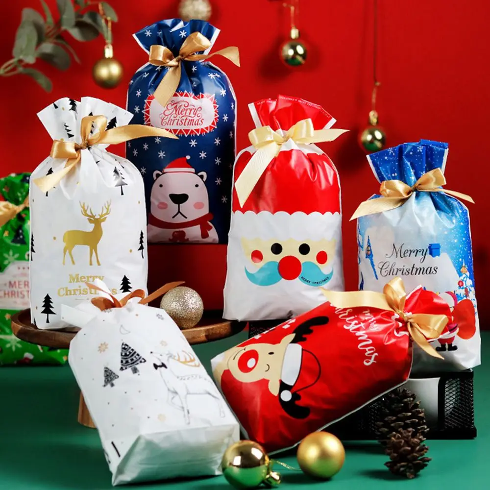5/50Pcs Merry Christmas Candy Bags with Rope Santa Claus Plastic Candy Treat Bag Xmas New Year Biscuit Bags Gifts Box Decoration
5/50Pcs Merry Christmas Candy Bags with Rope Santa Claus Plastic Candy Treat Bag Xmas New Year Biscuit Bags Gifts Box Decoration