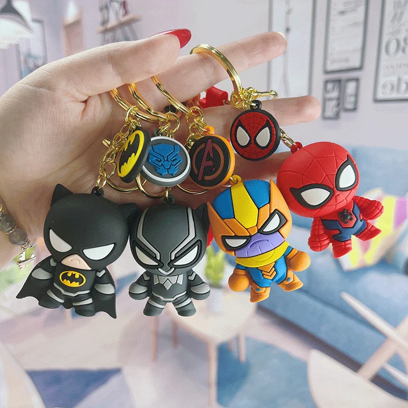 Marvel Spiderman Batman Keychain Black Panther Thanos Key Ring Key Chain Pendant for Bag CarHanging Jewelry Gift for Friend
Marvel Spiderman Batman Keychain Black Panther Thanos Key Ring Key Chain Pendant for Bag CarHanging Jewelry Gift for Friend