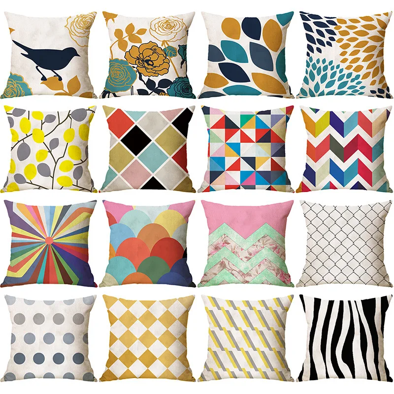 Home Decor Colorful Geometric Cushion Cover For Sofa Office Decoration Nordic Leaf Print Throw Pillow Cover Car Pillowcase
Home Decor Colorful Geometric Cushion Cover For Sofa Office Decoration Nordic Leaf Print Throw Pillow Cover Car Pillowcase