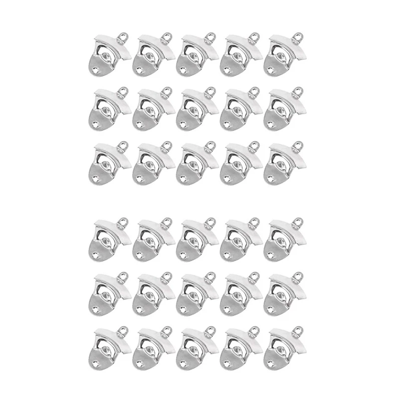 30Pcs Silver Wall Mount Bottle Opener Kit With Screws, Vintage Rustic Bar Bottle Opener Wall Mount Beer Cap Opener
30Pcs Silver Wall Mount Bottle Opener Kit With Screws, Vintage Rustic Bar Bottle Opener Wall Mount Beer Cap Opener