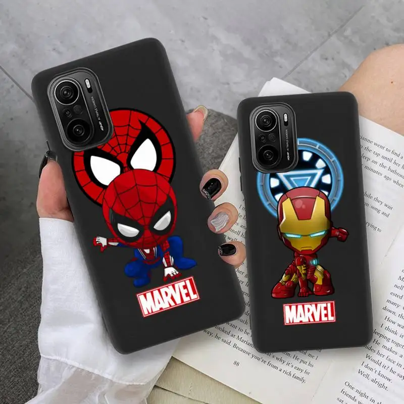 

Marvel Spider man Deadpool Iron Man Phone Case for Xiaomi Mi Note 11 10 9 8 6X 11X Lite 9T CC9 Pro SE
