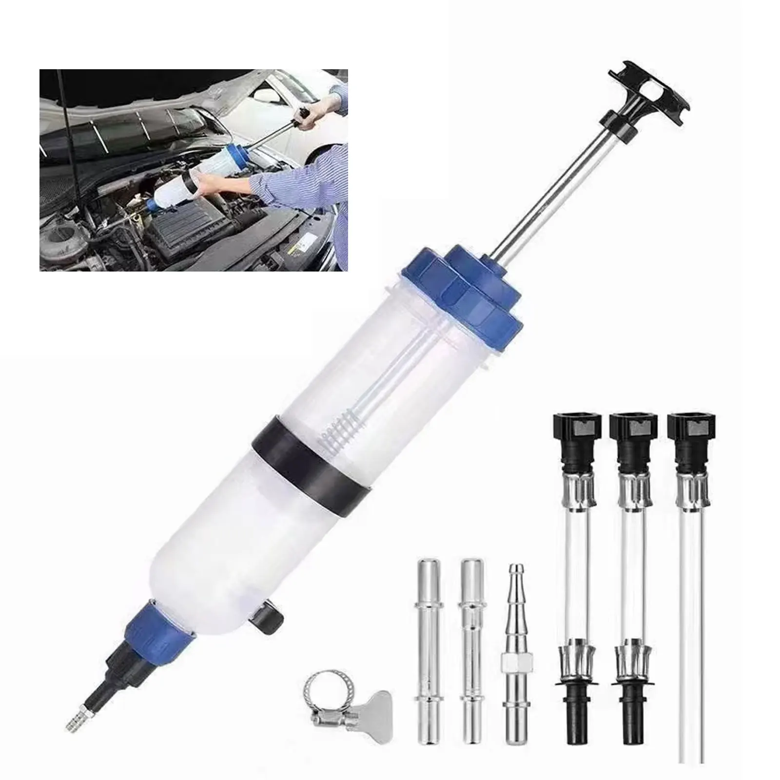 1500ML Car Oil Fluid Extractor Siphon Pump Brake Fluid Fluid Syringe Pump Auto Manual Suction Vacuum Fuel Transfer
1500ML Car Oil Fluid Extractor Siphon Pump Brake Fluid Fluid Syringe Pump Auto Manual Suction Vacuum Fuel Transfer