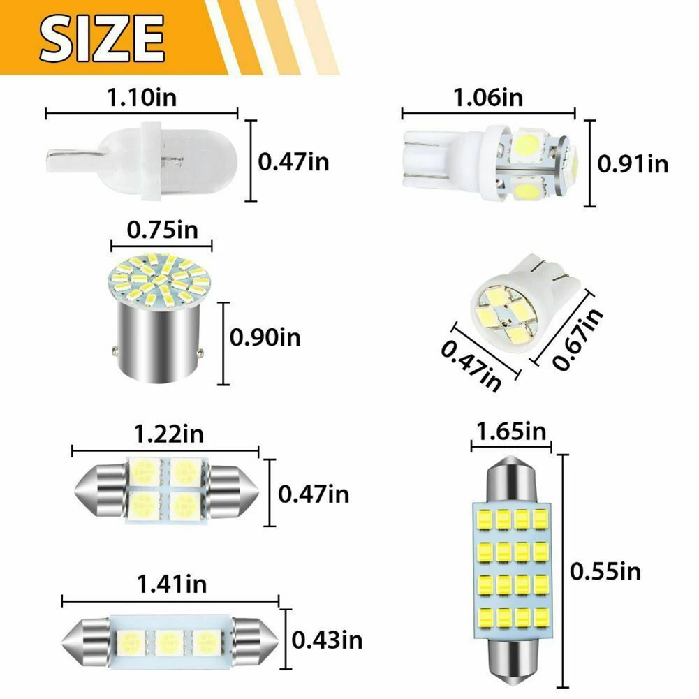 42Pcs Auto Car Interior LED Lights Map Dome Door Trunk License Plate Light Bulbs Xenon White 12V High Quality Car Lights
42Pcs Auto Car Interior LED Lights Map Dome Door Trunk License Plate Light Bulbs Xenon White 12V High Quality Car Lights