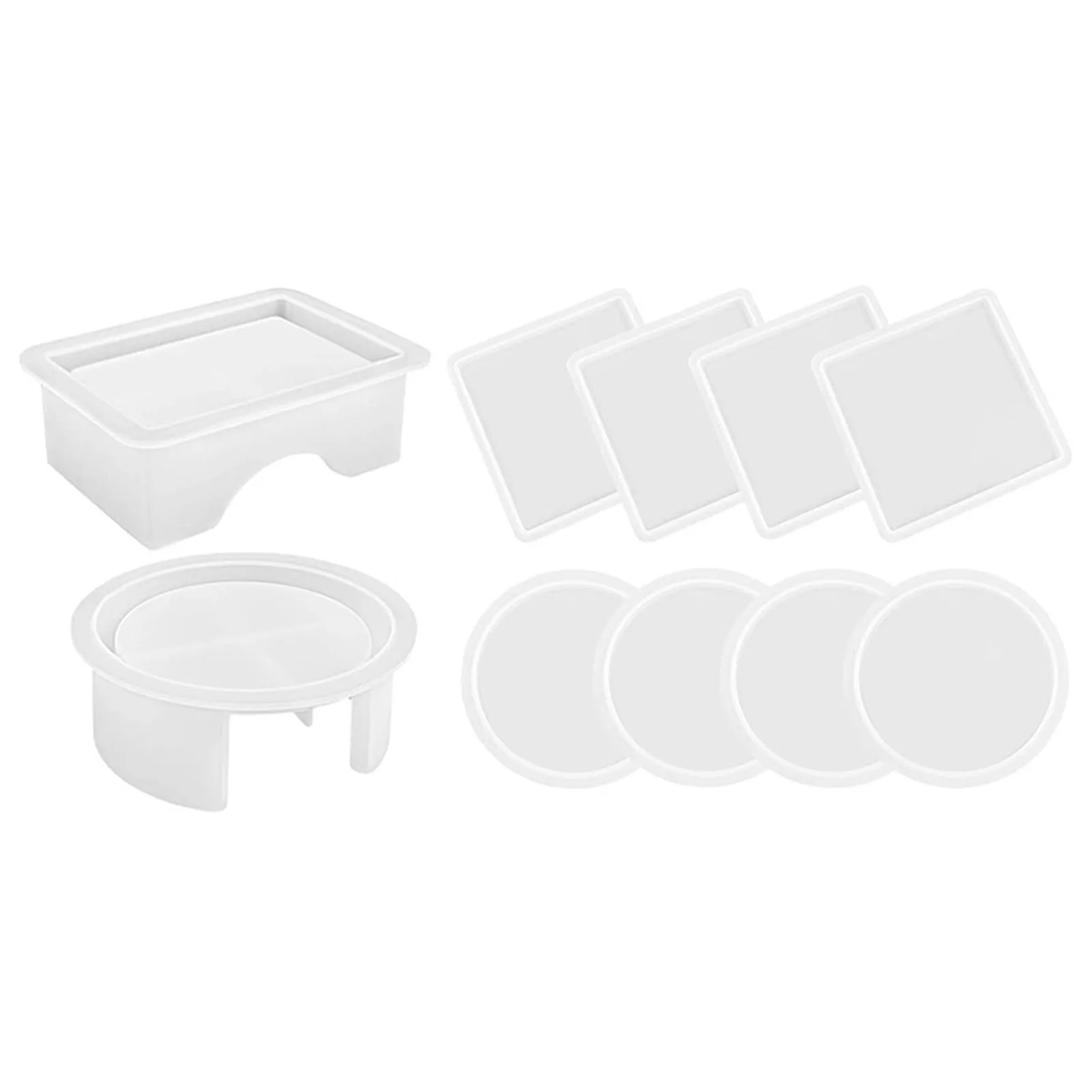 Resin Coaster Molds Epoxy Resin Mold Silicone For Coaster & Storage Box Round And Square Coasters Mold For DIY Art Crafts Mats 
Resin Coaster Molds Epoxy Resin Mold Silicone For Coaster & Storage Box Round And Square Coasters Mold For DIY Art Crafts Mats